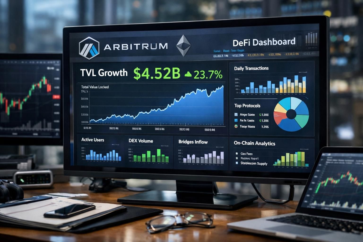 arbitrum ağı, kullanıcı etkinliği ve işlem hacminde kayda değer bir artış göstererek önemli bir büyüme yaşadı.