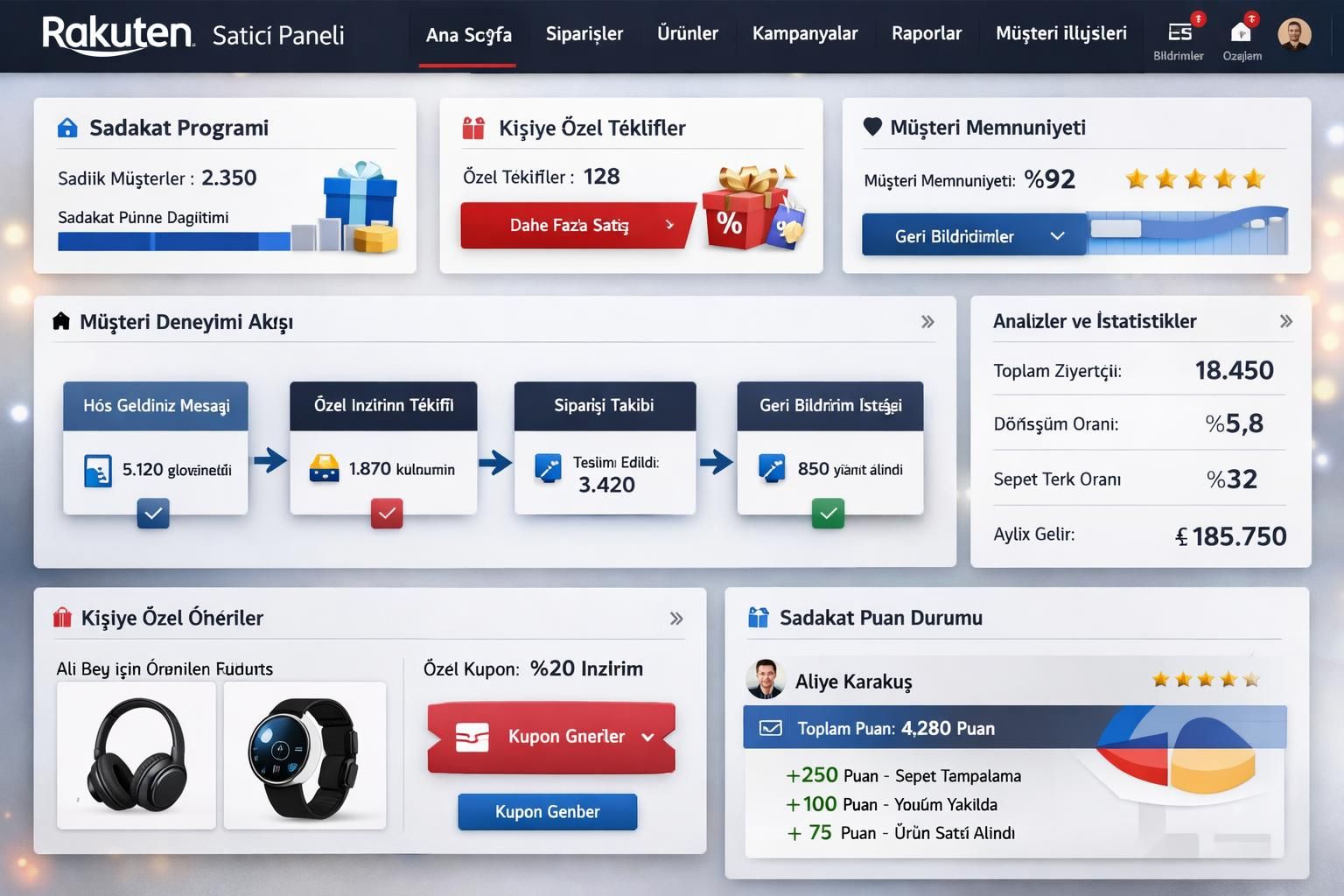 rakuten pazar yerlerinde müşteri sadakatini artırmak için yenilikçi ve etkili çözümler sunarak işletmelerin büyümesini destekliyor.