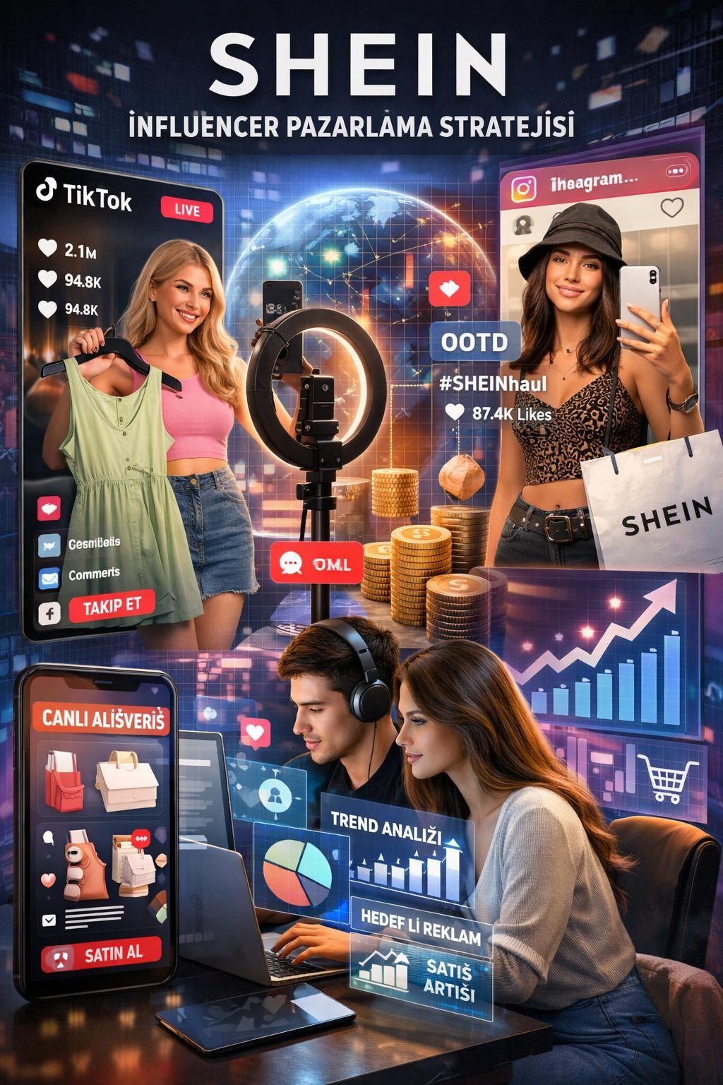 shein, sosyal medyada influencer pazarlama stratejisini yeniden şekillendirerek marka etkisini ve müşteri etkileşimini artırıyor.