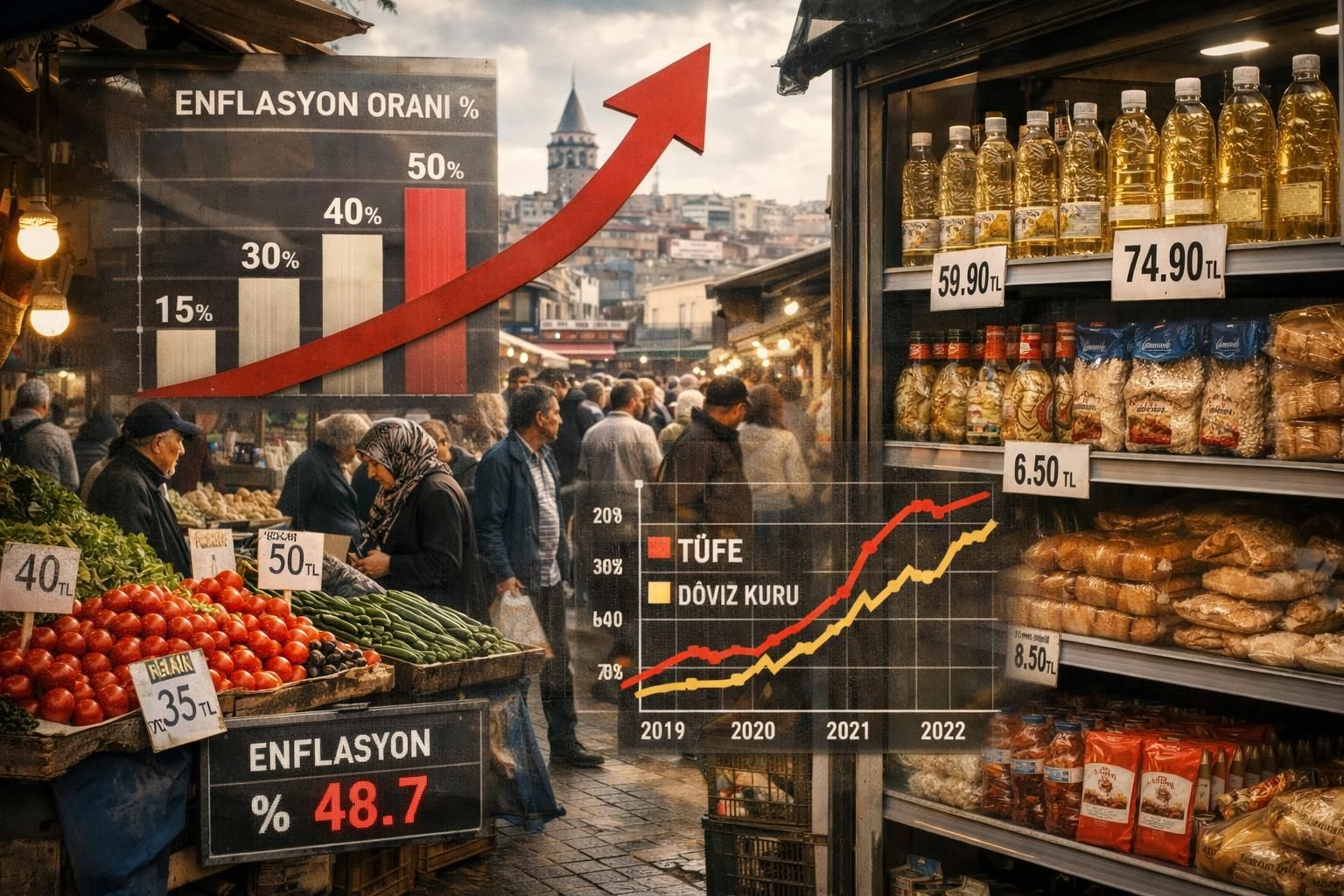 türkiye'de enflasyonun yüksek seyrini koruduğunu gösteren son veriler yayımlandı. ekonomik gelişmeleri ve fiyat artışlarını takip edin.