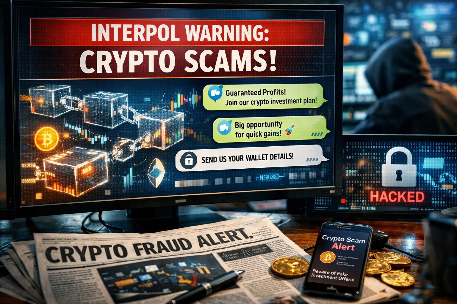 interpol, kripto para dolandırıcılıklarında artış olduğunu açıkladı. bu gelişme, dijital varlık güvenliği konusunda dikkatli olunması gerektiğini gösteriyor.