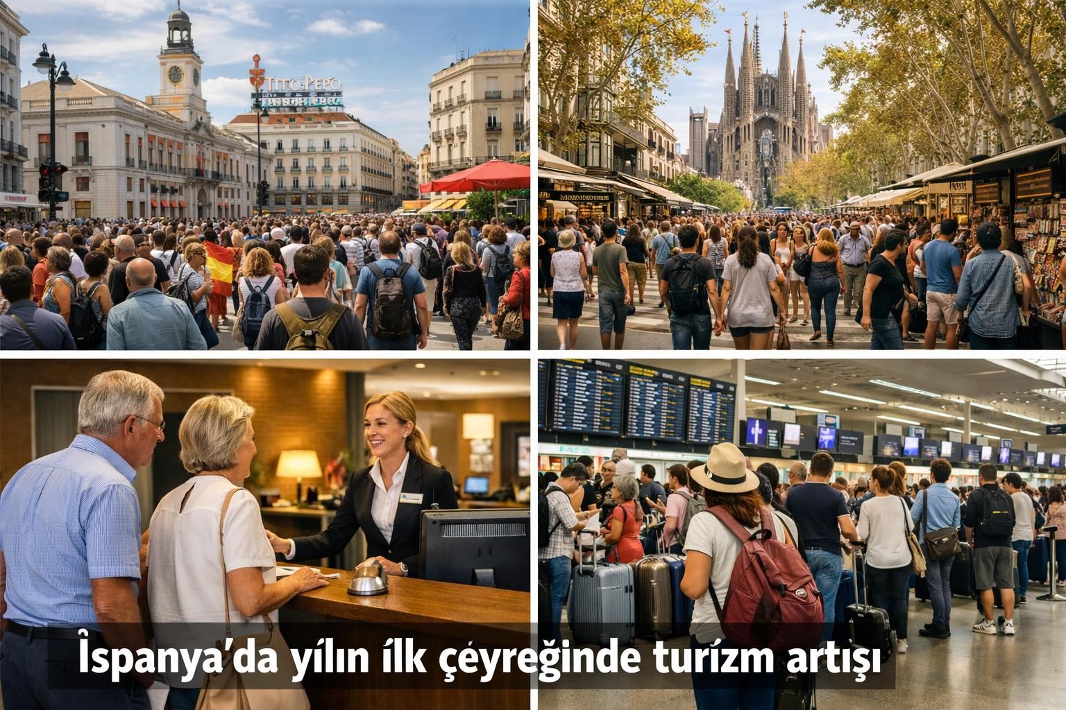 i̇spanya, yılın ilk çeyreğinde turizm sektöründe önemli bir artış yaşadı; ziyaretçi sayıları ve turizm gelirleri yükseldi.