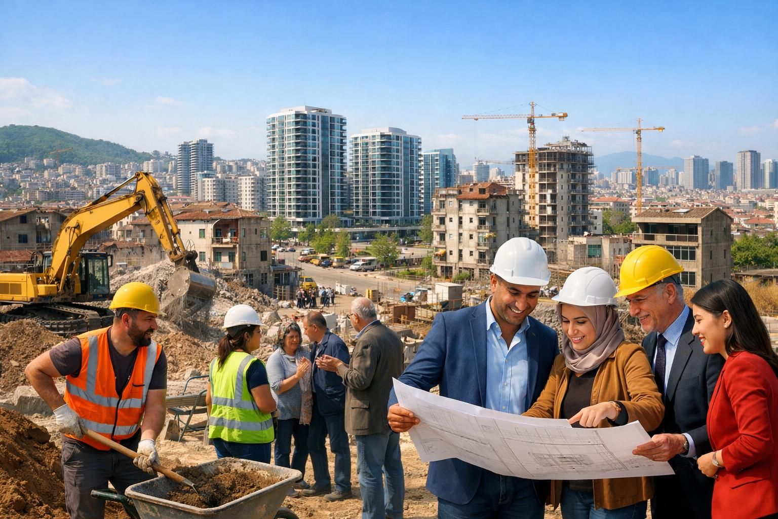 yerel yönetimler, şehirlerin gelişimi için kentsel dönüşüm projelerini başlattı. daha modern ve yaşanabilir yaşam alanları oluşturmayı hedefliyorlar.